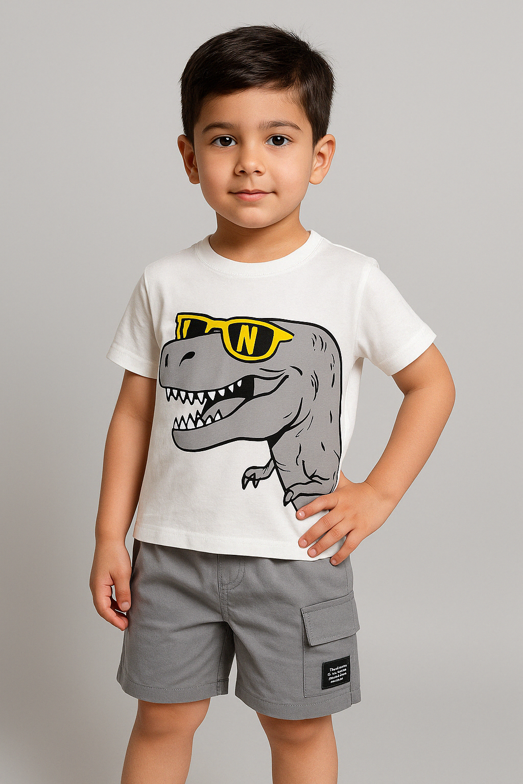 Cartoon Dinosaur Short Set