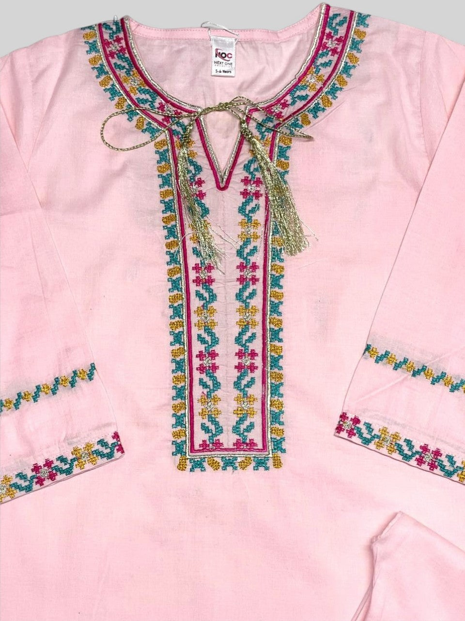 Pastel pink Embroidered 2pc suit