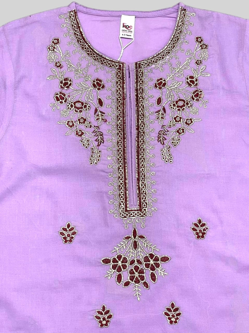 Light Purple Embroider peplum 2pc set