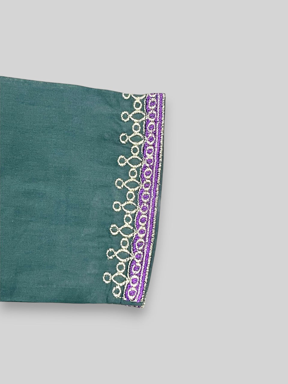 Emerald Green with Purple Embroidery 2pc