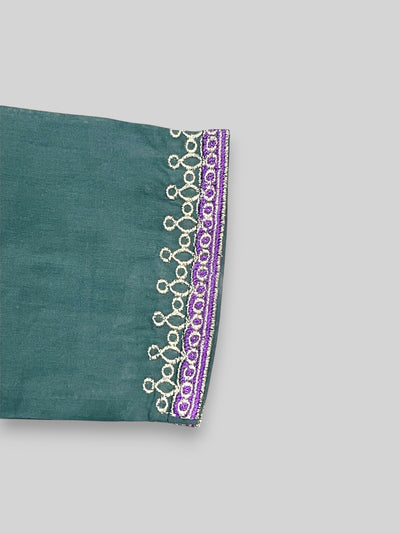 Emerald Green with Purple Embroidery 2pc