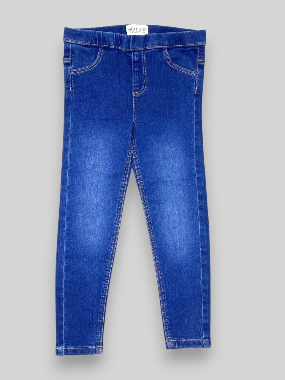 Girls’ Mid Blue Skinny Fit Jeggings