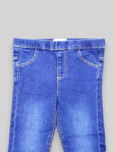 Girls’ Mid Blue Skinny Fit Jeggings