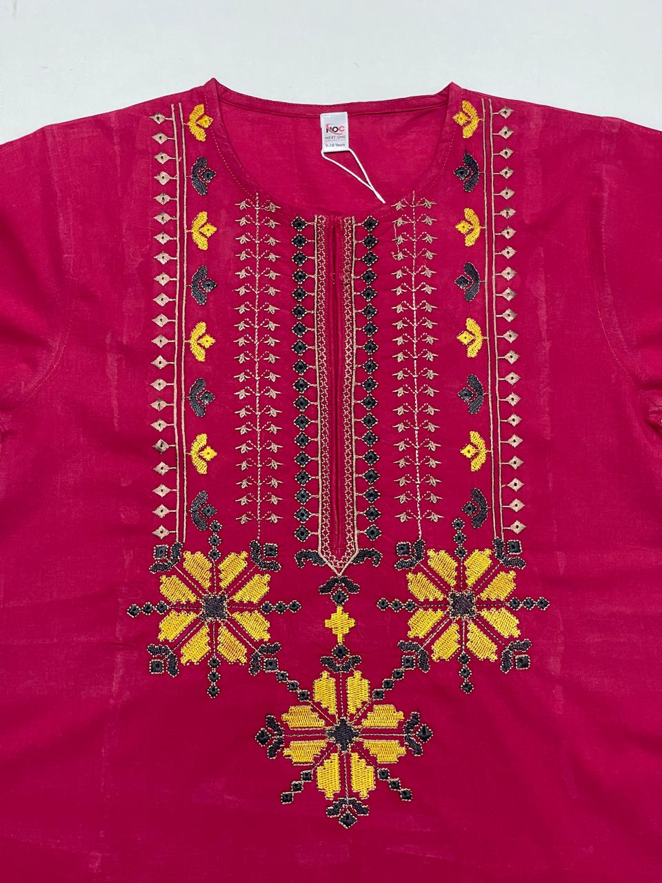 Ruby Radiance Embroidered Set