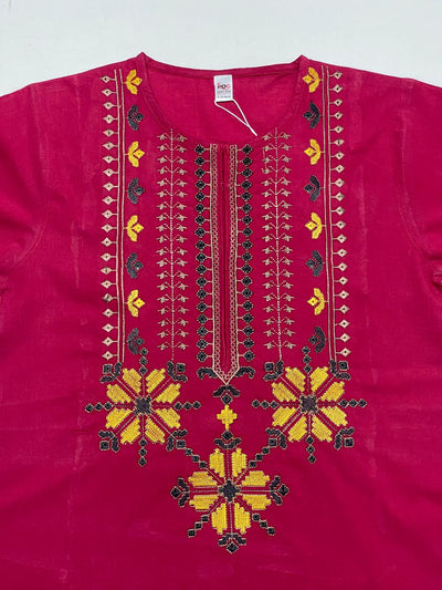 Ruby Radiance Embroidered Set