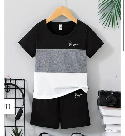 Black Penal Short Set
