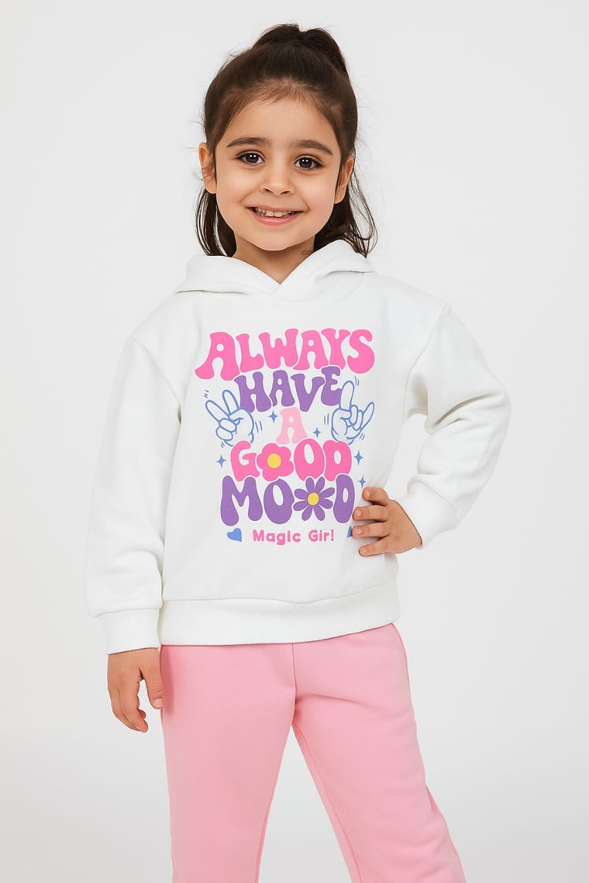 Cute Colorful Fleece Hoodie Tracksuit