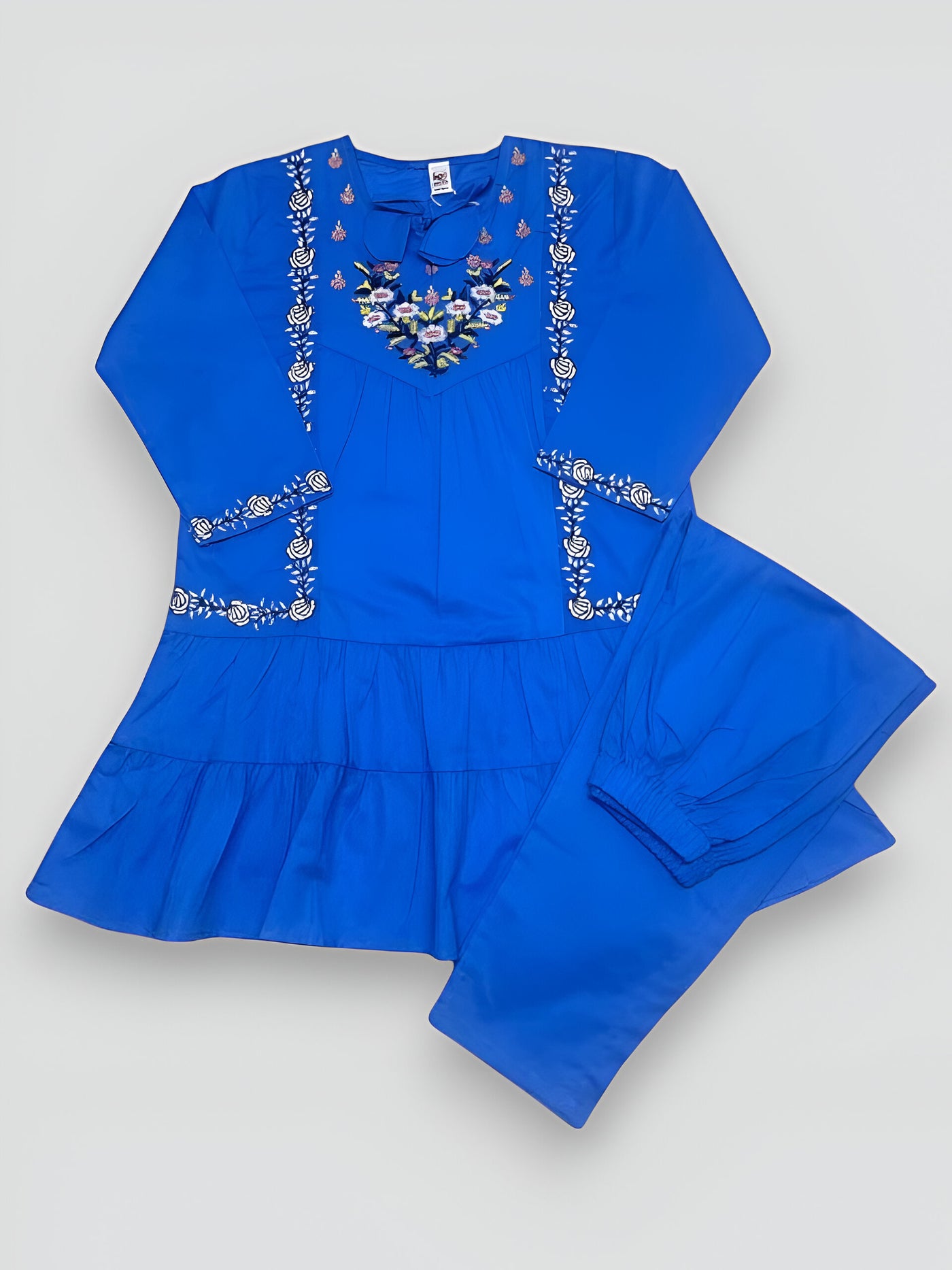 Royal Blue Embroidered 2pc Suit