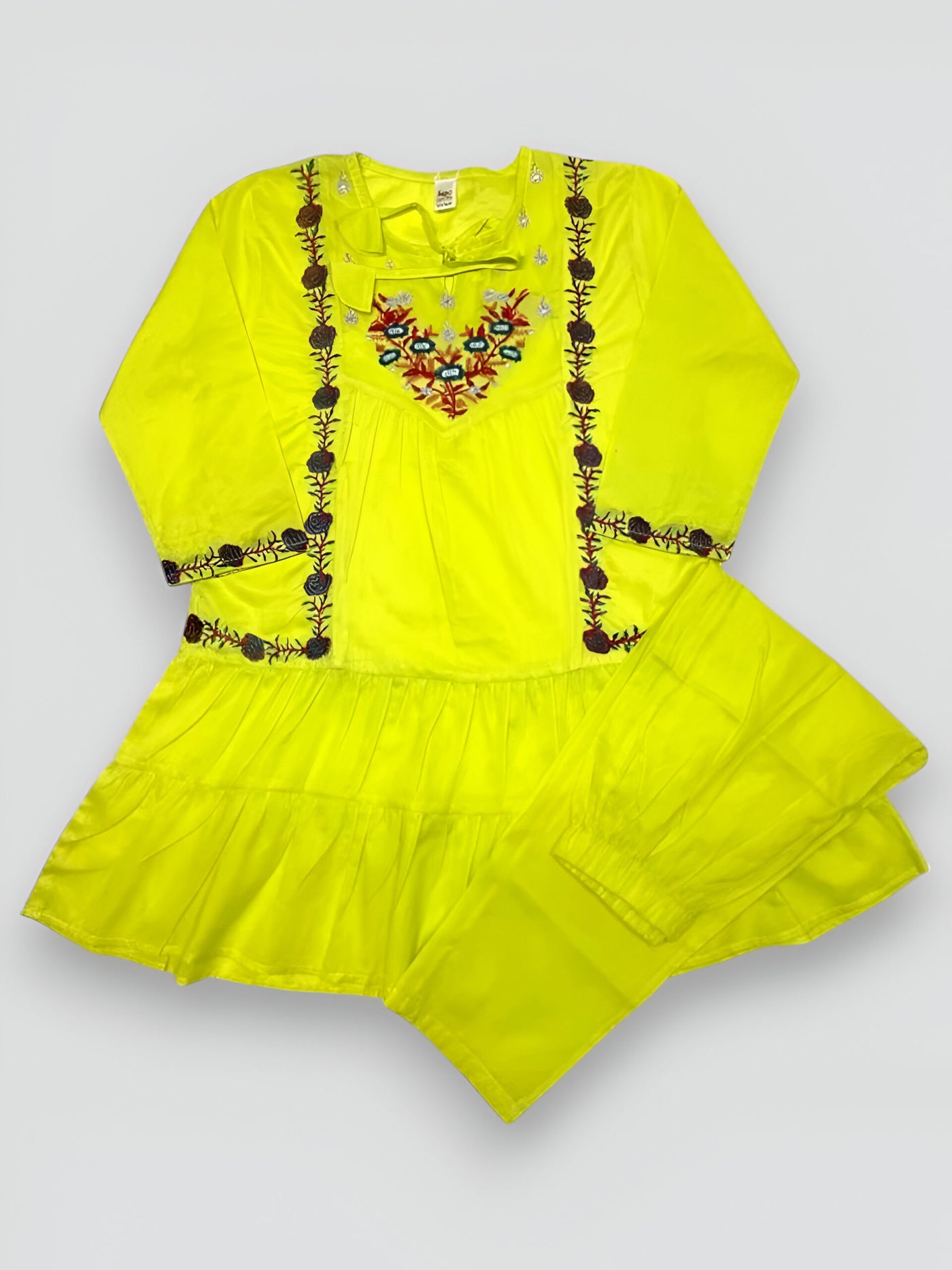 Yellow Embroidered 2pc set