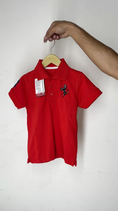 Kids Red Polo Shirt