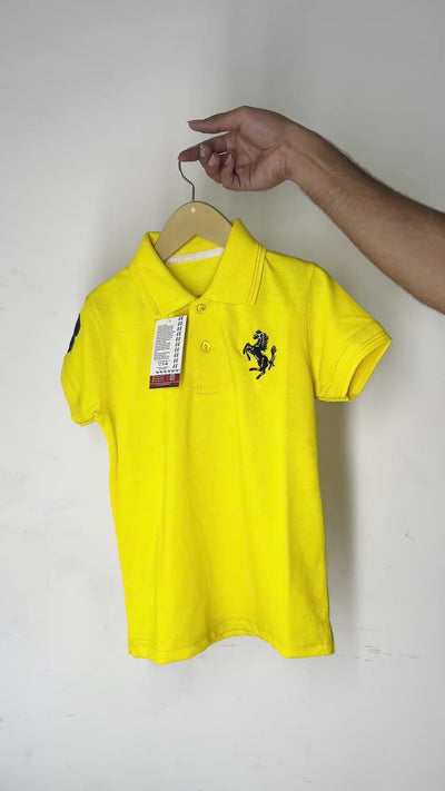 Kids Bright Yellow Polo Shirt